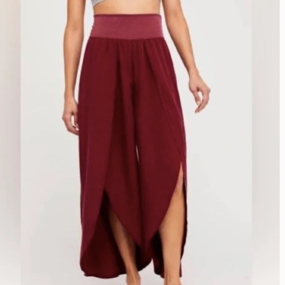 Free People Movement Chica Lyrical Flow Pant Berry L - Picture 13 of 15